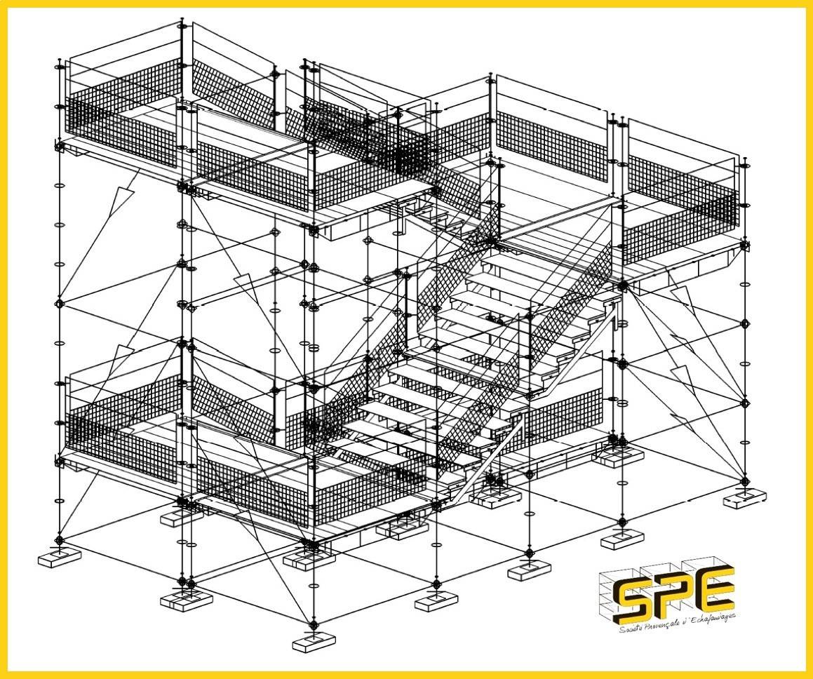 Location d'un escalier grand public temporaire SPE