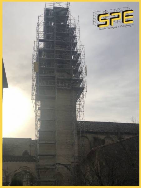 Clocher des Carmes - Échafaudage