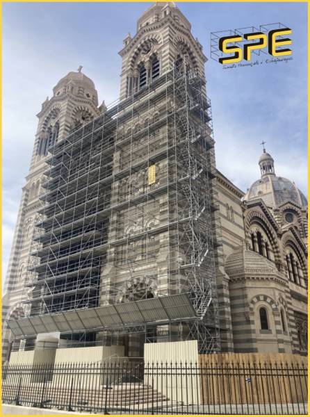 Echafaudage à la Cathédrale de Major à Marseille