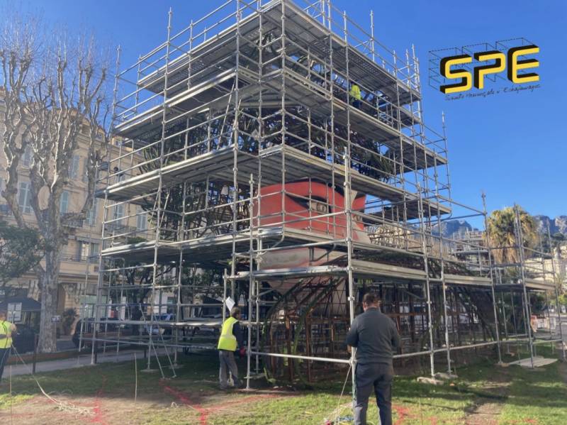 Installation d'échafaudages à Menton