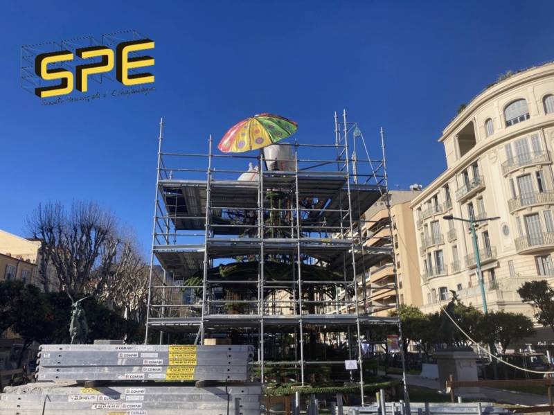 échafaudage à Menton