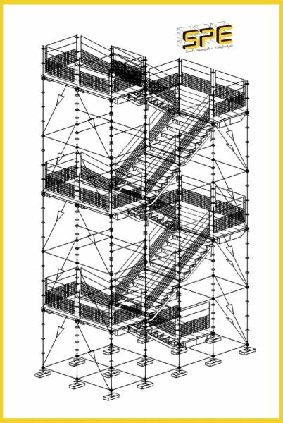 LOCATION D'ESCALIER GRAND PUBLIC TEMPORAIREMENT SPE